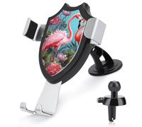 FekiLoot Flamingo Love Flowers Support de téléphone magnétique, support de téléphone amélioré, support universel automobile pour GPS et tous les smartphones.