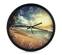 FekiLoot Horloge murale moderne sans tic-tac, horloge ronde silencieuse et élégante de style simple, horloge décorative pour salle de bain, salon, cuisine, chambre à coucher, bureau, chambre à coucher