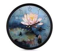 FekiLoot Horloge murale moderne sans tic-tac, horloge ronde silencieuse et élégante de style simple, horloge de décoration de salle de bain, salon, cuisine, chambre à coucher, bureau, chambre à