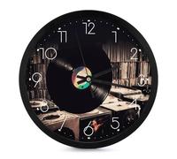FekiLoot Horloge murale moderne sans tic-tac - Horloge ronde silencieuse - Style simple et élégant - Pour salle de bain, salon, cuisine, chambre à coucher, bureau, chambre à coucher - 25,4 cm