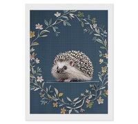 FekiLoot Kit de peinture diamant mignon petit hérisson pour adultes - Point de diamant pour débutants - Kit d'art à faire soi-même - Décoration murale - Cadeau - 30,5 x 40,6 cm