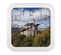 FekiLoot Monuments historiques de l'Arménie Horloge murale vintage carrée silencieuse sans tic-tac Motif personnalisé Horloge moderne pour la maison et le bureau 25,4 cm