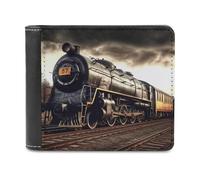 FekiLoot Portefeuille en forme de train de grande capacité avec plusieurs emplacements pour cartes en cuir PU pour homme