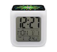 FekiLoot Réveil avec lumière de nuit pour chambre à coucher, réveil numérique intelligent, affichage LED, horloge avec 7 lumières d'ambiance colorées, minuterie de sommeil pour les dormeurs lourds