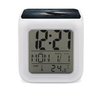 FekiLoot Réveil de nuit en forme de corbeau pour chambre à coucher, réveil numérique intelligent, affichage LED, horloge avec 7 lumières d'ambiance colorées, minuterie de sommeil pour les dormeurs