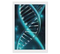 FekiLoot Science Gene Kit de peinture diamant pour adultes - Point de diamant pour débutants - Décoration murale - Cadeau - 20,3 x 30,5 cm