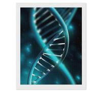 FekiLoot Science Gene Kit de peinture diamant pour adultes - Point de diamant pour débutants - Décoration murale - Cadeau - 40,6 x 50,8 cm
