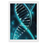 FekiLoot Science Gene Kit de peinture diamant pour adultes - Point de diamant pour débutants - Décoration murale - Cadeau - 30,5 x 40,6 cm
