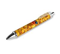 FekiLoot Stylo à bille rétractable jaune canard à encre noire, pointe moyenne de 0,5 mm, motif d'écriture lisse, avec prise en main super douce, accessoires de travail mignons pour homme et femme