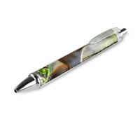 FekiLoot Stylo à bille rétractable Squirrel in the Woods à encre noire, pointe moyenne de 0,5 mm, motif d'écriture lisse, avec prise en main super douce, accessoire de travail mignon pour homme et