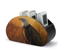 FekiLoot Support de télécommande en cuir synthétique avec 5 compartiments de rangement pour télévision, fournitures de bureau, accessoires multimédias