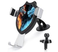 FekiLoot Support de téléphone motif dragons de glace et de feu, support de téléphone magnétique, support de téléphone amélioré, support universel automobile pour GPS et tous les smartphones.