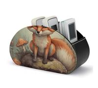 FekiLoot Tv Fox in The WoodsSupport de télécommande avec 5 compartiments en cuir synthétique pour télécommande multifonction pour salon et bureau