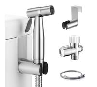 Fekivasy Pulvérisateur de bidet à main pour toilettes, douche musulmane, salle de bain, jet d'eau, pulvérisateur pour couches, hygiène féminine, nettoyage en acier inoxydable de qualité supérieure