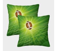 FELASBUID American Football-Sport Graphic Design Housse Coussin 2 Pièces Available All Seasons Taie d'oreiller Decoratif Housses De Coussin Canapé Chaise Lit Jardin Chambre 45x45cm