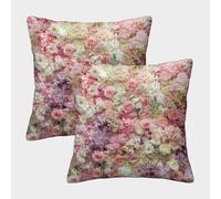 FELASBUID FloralWallDeco - RusticRomanticStyle Housse Coussin 2 Pièces Disponible Toutes Les Saisons Taie d'oreiller Décor Confortable Housses De Coussin Canapé Chaise Lit Jardin Chambre 40x40cm
