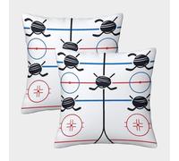 FELASBUID Ice_Hockey_Game-Sports_Icon_Style Housse Coussin 2 Pièces Available All Seasons Taie d'oreiller Decoratif Housses De Coussin Canapé Chaise Lit Jardin Chambre 50x50cm