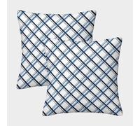 FELASBUID Plaid-Pattern-Modern-Stripe-Style Housse Coussin 2 Pièces Available All Seasons Taie d'oreiller Décor Confortable Housses Coussins Canape Luxe pour Siège Maison 40x40cm