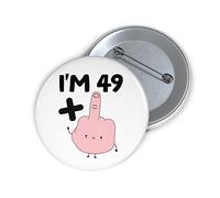 Felbridge Studio,Badge cadeau pour 50e anniversaire - Grand badge d'anniversaire pour homme et femme, drôle pour lui, elle, homme, maman, papa, ami, fils, fille - Grande carte de 50 ans - 59 mm