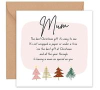 Felbridge Studio,Carte de Noël pour maman - Cartes de Noël pour la famille - Carte de Noël pour maman - Avec verset - De Son Daughter Both of Us Step - Cadeau spécial sentimental de luxe 2022 - 14 cm