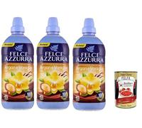 Felce Azzurra Ammorbidente Concentrato Argan et Vaniglia Adoucissant concentré à base d'argan et de vanille 3 x 900 ml + Italian Gourmet Polpa 400 g
