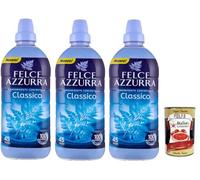 Felce Azzurra Ammorbidente Concentrato Classico Adoucissant concentré Classic 3 x 900 ml + Italian Gourmet Polpa 400 g