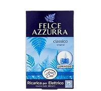 Felce Azzurra - Lot de 9 recharges d'air pour diffuseur électrique, Bleu clair, Air de maison, Talc classique