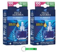 Felce Azzurra Aria Casa Lot de 2 désodorisants classiques 20 ml + porte-clés Beni Culinari