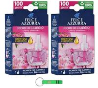 Felce Azzurra Aria Casa Refil Lot de 2 désodorisants d'ambiance 20 ml + porte-clés Beni Culinari