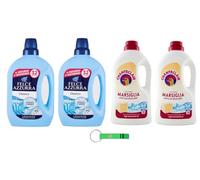 Felce Azzurra Chanteclair Pack de test de lessive, 2 x Classico 1595 ml + 2 x Marseille 1260 ml + Porte-clés Beni Culinari gratuit