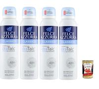 Felce Azzurra Classico Déodorant en spray Formule IdraTalk Efficacité 48 heures Pas de taches 4 x 150 ml + Italian Gourmet Polpa 400 g