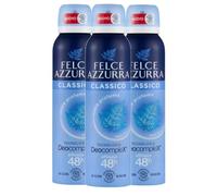 Felce Azzurra Déodorant Classico Idratalc unisexe en spray 48H 150 ml (lot de 3)