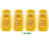 Felce Azzurra Doccia My Mood Enjoy Lot de 4 gels douche à la vanille hydratants pour peau douce 250 ml + porte-clés Beni Culinari