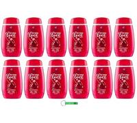 Felce Azzurra Doccia My Mood Lot de 12 gels douche hydratants à la cerise pour une peau douce 250 ml + porte-clés Beni Culinari