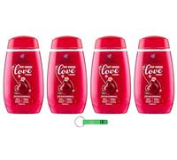 Felce Azzurra Doccia My Mood Lot de 4 gels douche hydratants à la cerise pour une peau douce 250 ml + porte-clés Beni Culinari