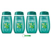 Felce Azzurra Doccia My Mood Wonder Lot de 4 gels douche hydratants à la menthe pour une peau douce 250 ml + porte-clés Beni Culinari