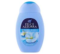 Felce Azzurra - Douche shampooing musc blanc, velours - 250 ml | Gel nettoyant hydratant pour peau douce, notes de rose et de bergamote, testé dermatologiquement
