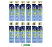 Felce Azzurra Lot de 12 déodorants en spray Technologie Déocomplexe Fraîcheur Efficacité 48 heures, Pas de taches 150 ml + Porte-clés Beni Culinari