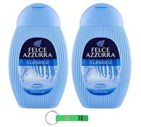 Felce Azzurra Lot de 2 gels douche Classico/parfum incomparable Doccia Gel 250 ml + porte-clés Beni Culinari