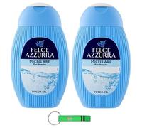 Felce Azzurra Lot de 2 gels douche micellaires au parfum incomparable 250 ml + porte-clés Beni Culinari