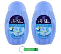 Felce Azzurra Lot de 2 gels douche Musc blanc Parfum incomparable 250 ml + porte-clés Beni Culinari