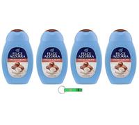 Felce Azzurra Lot de 4 gels douche Argan/parfum incomparable Doccia Gel 250 ml + porte-clés Beni Culinari