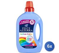 Felce Azzurra Lot de 6 Lessive Liquide Lave-Linge 32 Lavages Couleur Blanc