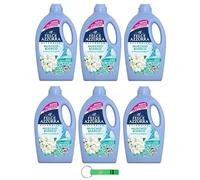 Felce Azzurra Lot de 6 lessive liquide pour machine à laver 40 lavages Musc blanc 1,595 l + porte-clés Beni Culinari gratuit