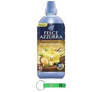 Felce Azzurra Lot de 8 adoucissants concentrés à l'argan et à la vanille - 45 lavages - 900 ml + porte-clés Beni Culinari