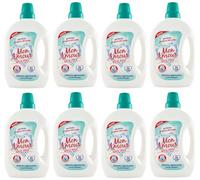 FELCE AZZURRA Mon Amour Igiene Attiva Detersivo Igienizzante Lot de 8 lessives liquides hygiéniques pour vêtements colorés 26 lavages 1,560 l