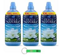 Felce Azzurra Pura Freschezza Lot de 3 adoucissants concentrés 92 lavages 1840 ml + porte-clés Beni Culinari