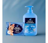 Felce Azzurra Savon Liquide Hydratant 300 ml au Parfum de Musc Blanc + Talc Classique 100 g pour le Corps - Lot Soin Doux - pH Neutre - Fabriqué en Italie