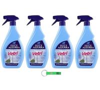 Felce Azzurra Vetri Multiuso Lot de 4 nettoyants pour vitres multi-usages 750 ml + porte-clés Beni Culinari