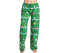 Felcia Pantalon de pyjama de Noël avec cordon de serrage pour femme, Vert
